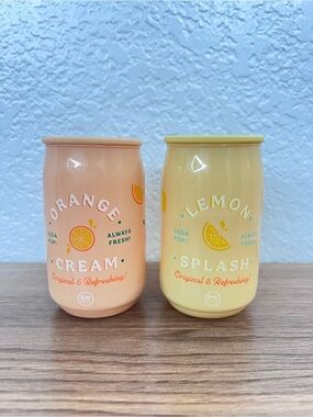 DW Home Soda Pop Candle Set – Orange Cream & Lemon Splash